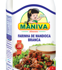 Farinha de Mandioca Branca fina 500g embalagem de papel