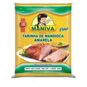 Farinha de Mandioca Amarela Fina 1kg embalagem plástica