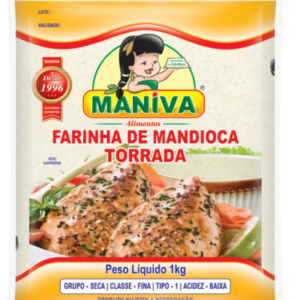 Farinha de Mandioca torrada fina 1kg embalagem plástica