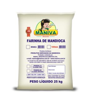 Farinha de Mandioca Branca fina e Grossa 25kg